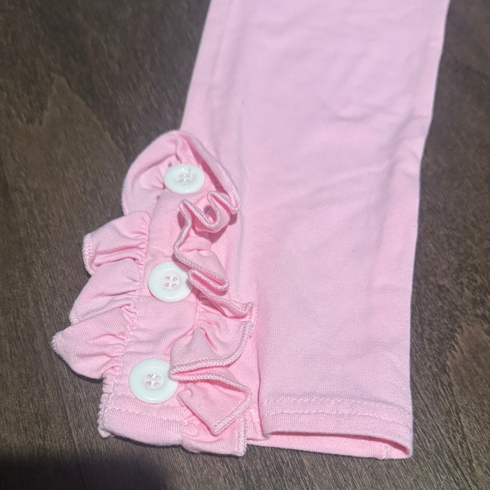 Source Unknown Pink Ruffle Leggings - Picture 2 of 3